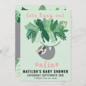 Tropischer niedlicher Schlamm mit Online-Babydusch Einladung (Vorne/Hinten)