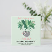 Tropischer niedlicher Schlamm mit Online-Babydusch Karte (Stehend Vorderseite)