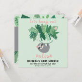 Tropischer niedlicher Schlamm mit Online-Babydusch Karte (Vorderseite/Rückseite Beispiel)