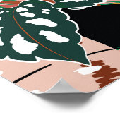 Tropischer Noir: Dunkles, exotisches Waldmuster Poster (Ecke)