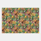 Tropischer Obstgarten Vintag botanisch Geschenkpapier Set (Vorderseite)