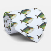 Tropischer Ohnenfisch, Vintages Meerwassertier Krawatte (Gerollt)