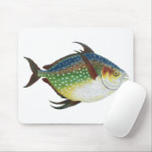 Tropischer Ohnenfisch, Vintages Meerwassertier Mousepad (Mit Mouse)