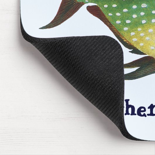 Tropischer Ohnenfisch, Vintages Meerwassertier Mousepad (Ecke)