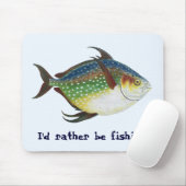 Tropischer Ohnenfisch, Vintages Meerwassertier Mousepad (Mit Mouse)