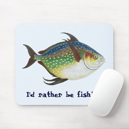 Tropischer Ohnenfisch, Vintages Meerwassertier Mousepad (Mit Mouse)