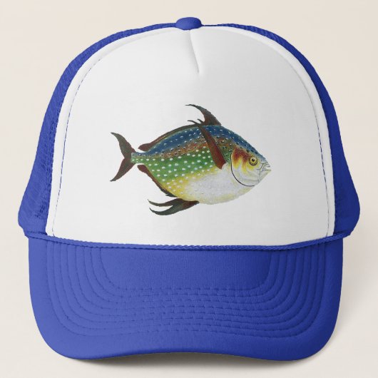 Tropischer Ohnenfisch, Vintages Meerwassertier Truckerkappe (Vorderseite)