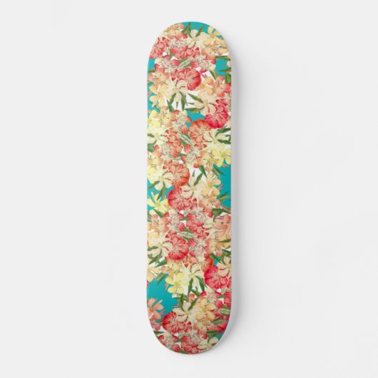 Tropischer Oleander-BlumenBlumen-InselSkateboard Skateboard (Vorderseite)