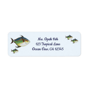 Tropischer Opah-Fisch, Vintage-Meeres-Aquarien-Tie