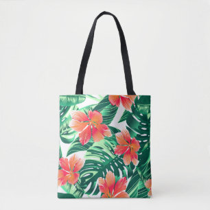Tropischer Orange-Hibiskus Tasche