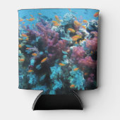 Tropischer Orangenfisch und rosa Koralle Dosenkühler (Vorderseite)