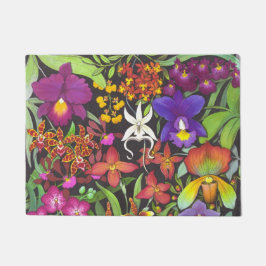 Tropischer Orchid Blumengarten Doormat Fußmatte