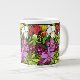 Tropischer Orchid Blumengarten Jumbo Tasse