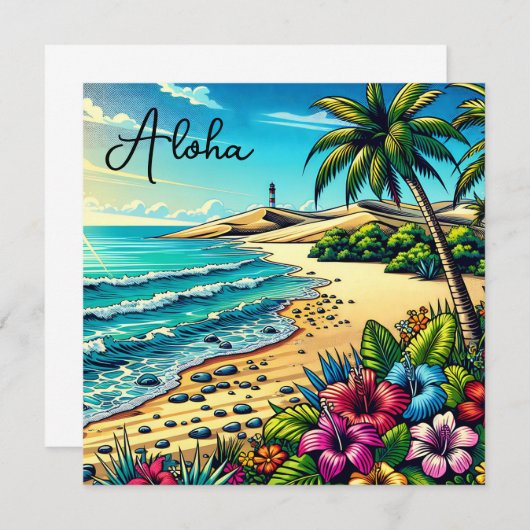 Tropischer Ozean Aloha Urlaub (Vorne/Hinten)