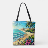 Tropischer Ozean Aloha Urlaub Tasche (Rückseite)