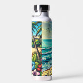 Tropischer Ozean Aloha Urlaub Trinkflasche (Rechts)