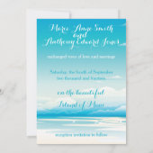 TROPISCHER OZEAN DREAMS Hochzeitsankündigung Einladung (Rückseite)