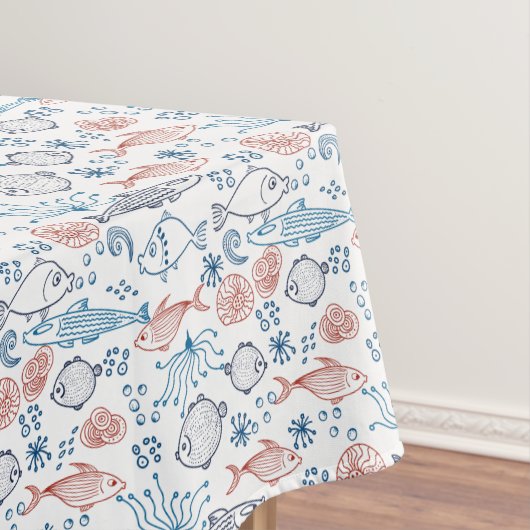 Tropischer Ozean Fun Fisch unter Wasser Tischdecke (Beispiel)