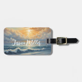 tropischer Ozean Gepäckanhänger (Vorderseite horizontal)