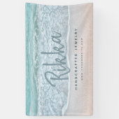 Tropischer Ozean & Sandy Beach Juwelier Banner (Vertikal)