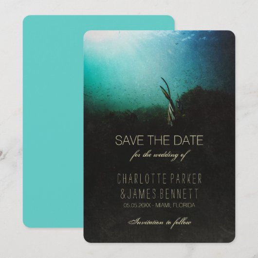 Tropischer Ozean Save the Date (Vorne/Hinten)