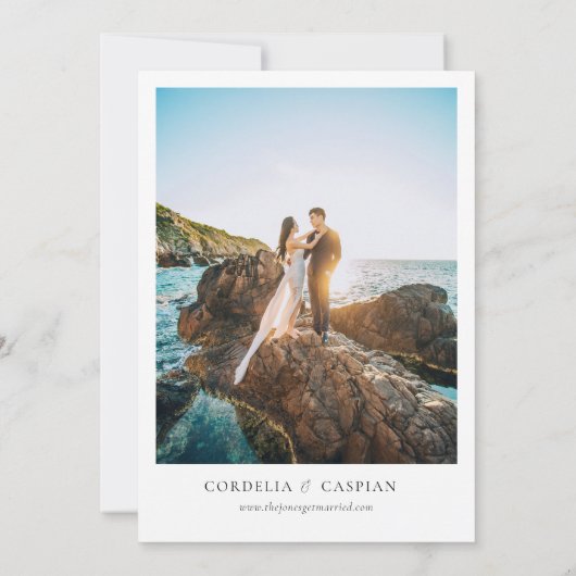 Tropischer Ozean Save the Date Wasserfarbe Einladung (Rückseite)