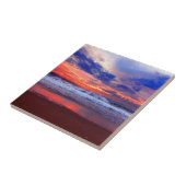 Tropischer Ozean-Sonnenuntergang Fliese (Seite)