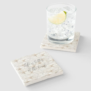 Tropischer Ozean Strand Seestern Hochzeit Steinuntersetzer