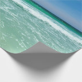 Tropischer Ozean Waves Schöner Strand Geschenkpapier (Ecke)