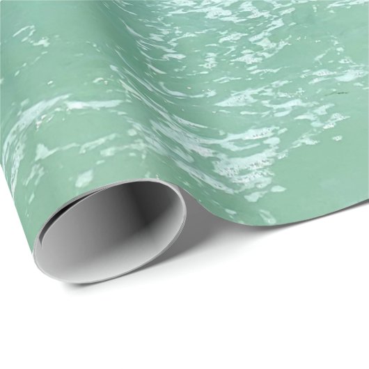 Tropischer Ozean Waves Schöner Strand Geschenkpapier (Rolleneckpunkt)