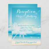 TROPISCHER OZEANSPRUCH Empfang Einladung (Vorne/Hinten)