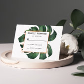 Tropischer Palm Leaf Response Card UAWG RSVP Karte