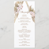 Tropischer Palm Pampas Grass Gold Arch Tropisch ge Programm (Rückseite)