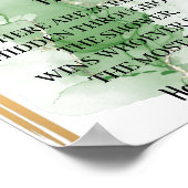 Tropischer Palm Ring Hunt Brautparty Game Sign Poster (Ecke)