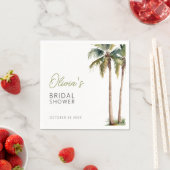 Tropischer Palm und Beach Brautparty Napkins Serviette (Beispiel)