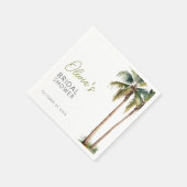 Tropischer Palm und Beach Brautparty Napkins Serviette (Ecke)
