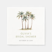 Tropischer Palm und Beach Brautparty Napkins Serviette (Vorderseite)
