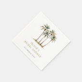 Tropischer Palm und Beach Brautparty Napkins Serviette (Ecke)