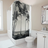 TROPISCHER PALMBAUM AM STRAND DUSCHVORHANG (Beispiel)