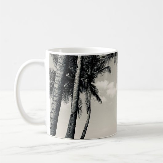 TROPISCHER PALMBAUM AM STRAND KAFFEETASSE (Links)