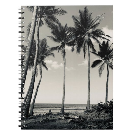TROPISCHER PALMBAUM AM STRAND NOTIZBLOCK (Vorderseite)