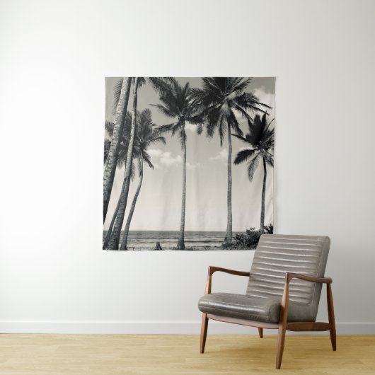 TROPISCHER PALMBAUM AM STRAND WANDTEPPICH (Beispiel)