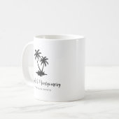 Tropischer Palmbaum personalisiert Kaffeetasse (Vorderseite Links)