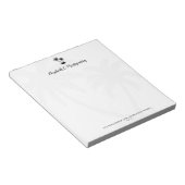 Tropischer Palmbaum personalisiert Notizblock (angewinkelt)