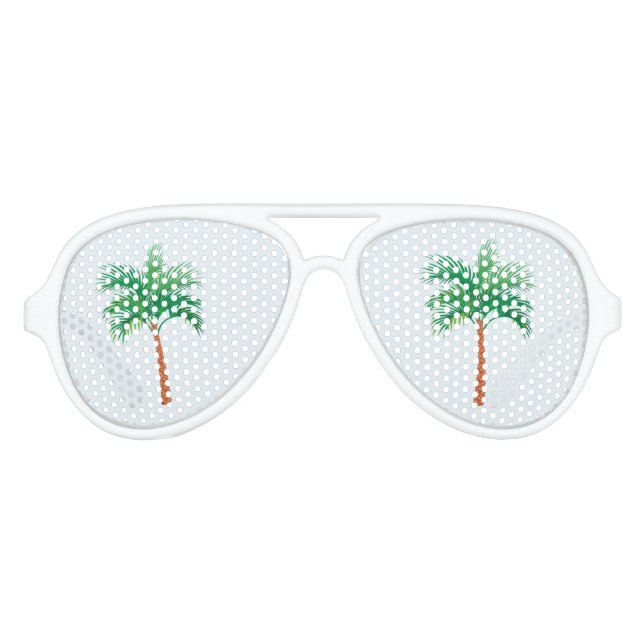 TROPISCHER PALMBAUM, UNGLASSEN PARTYBRILLE (Vorderseite)