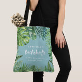 Tropischer Palmblatt u. Skript bachelorette Tasche (Von Nahem)