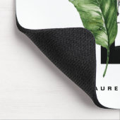 Tropischer Palmblätterbrief L Monogram Personalisi Mousepad (Ecke)