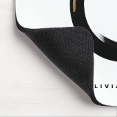 Tropischer Palmblätterbrief O Monogramm Personalis Mousepad (Ecke)