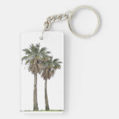 Tropischer Palme-Schlüsselanhänger Schlüsselanhänger (Rückseite)