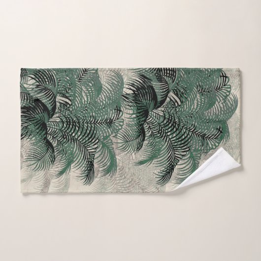 Tropischer Palme-Wedel verlässt Kunst-Bad-Tuch-Set Badhandtuch Set (Handtuch)